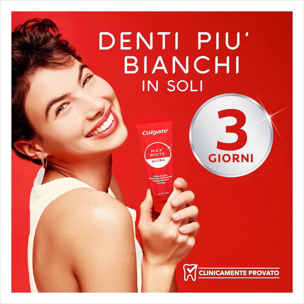 Colgate dentifricio sbiancante Max White Ultra Active Foam 50 ml
