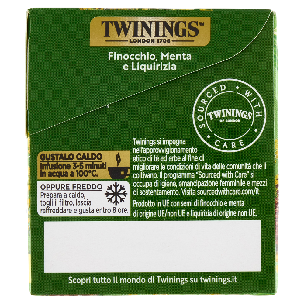 Twinings Finocchio, Menta e Liquirizia Infuso Sensations 20 filtri 40 g