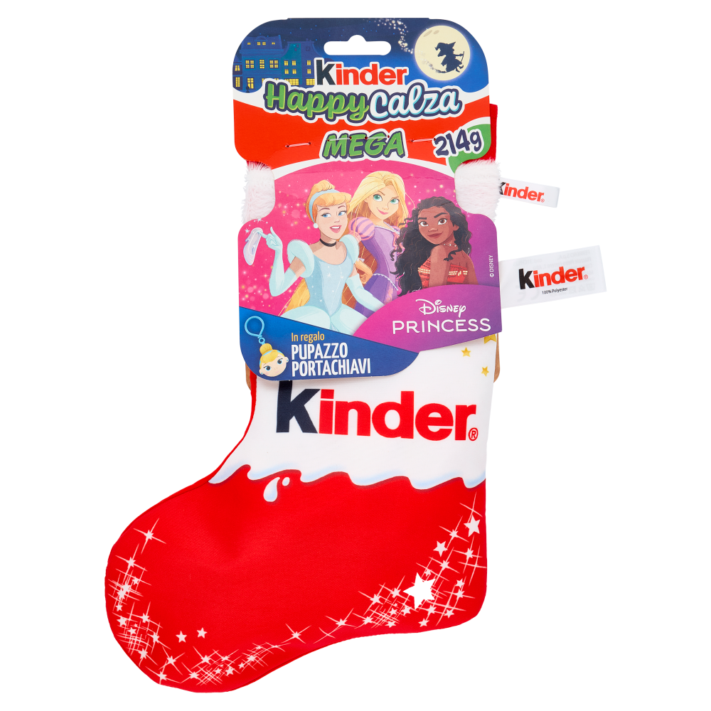 Kinder Happy Calza Mega Disney Princess 7 pezzi 214 g