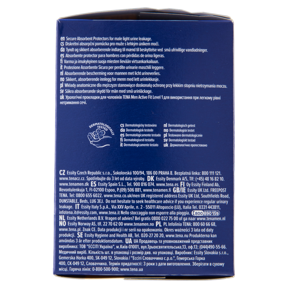 Tena Men Active Fit Absorbent Protector Level 1 12 pz