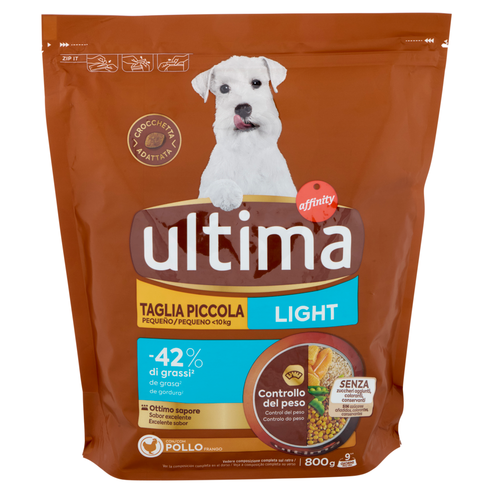 ultima Dog Taglia Piccola <10kg Light con Pollo 800 g