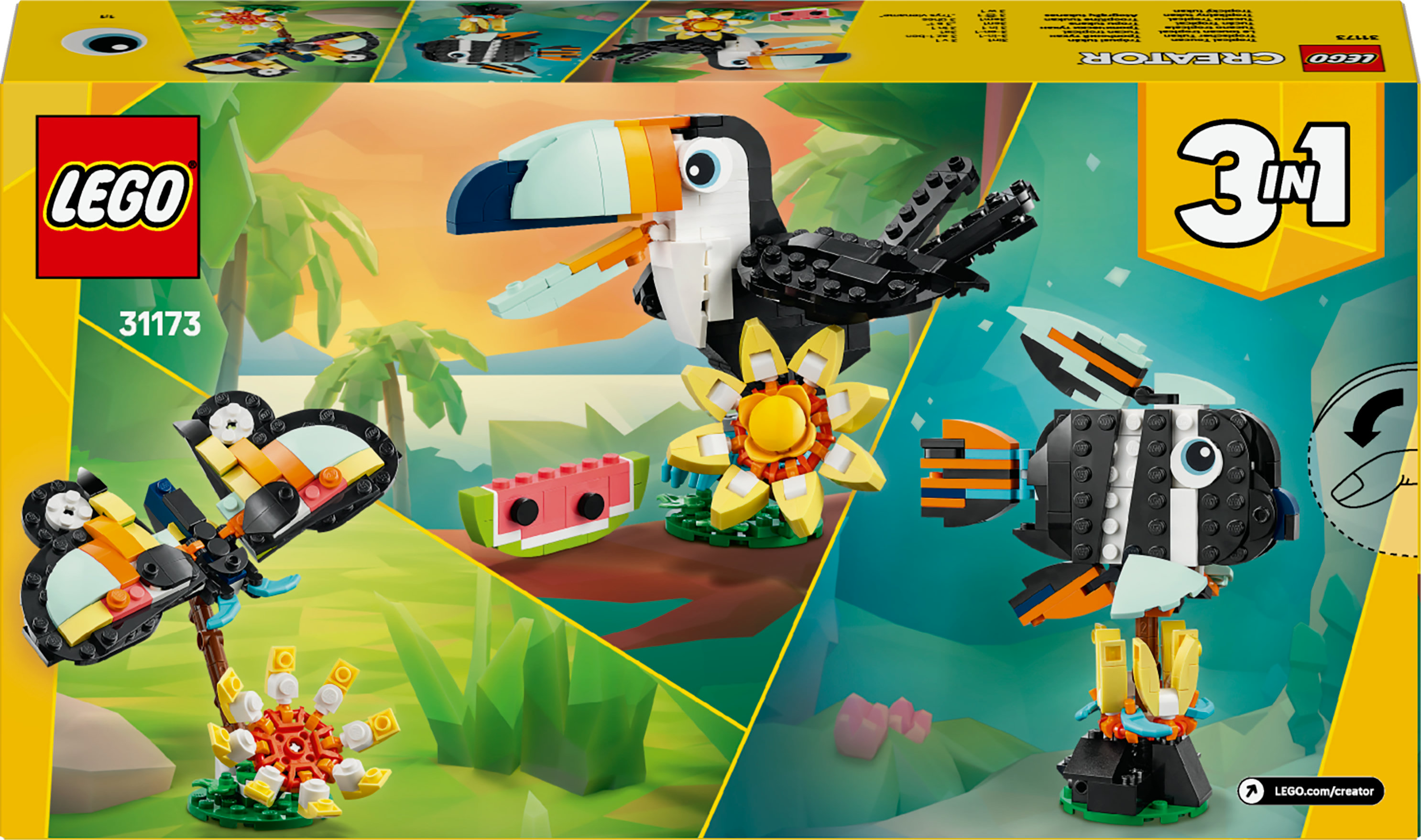 LEGO Creator Animali selvatici: tucano tropicale