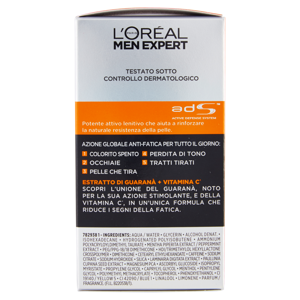 L'Oréal Paris Men Expert Hydra Energetic, Crema idratante Anti-Fatica, 50 ml