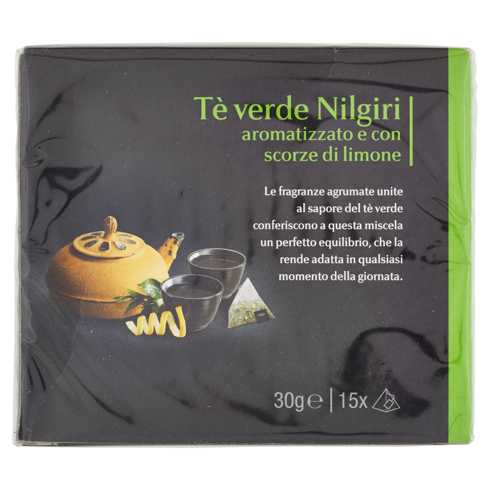 Carrefour Selection Tè verde Nilgiri aromatizzato e con scorze di limone 15 x 2 g