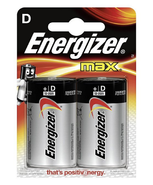Energizer Max Alkaline D 2 pz