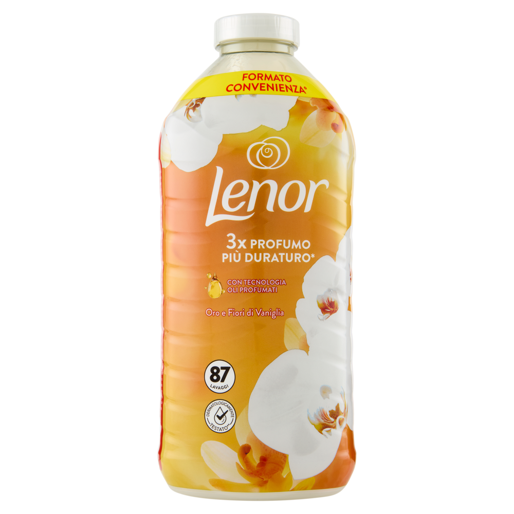 Lenor Ammorbidente Lavatrice Concentrato, Oro e Fiori di Vaniglia, 87 Lavaggi 1,827 L