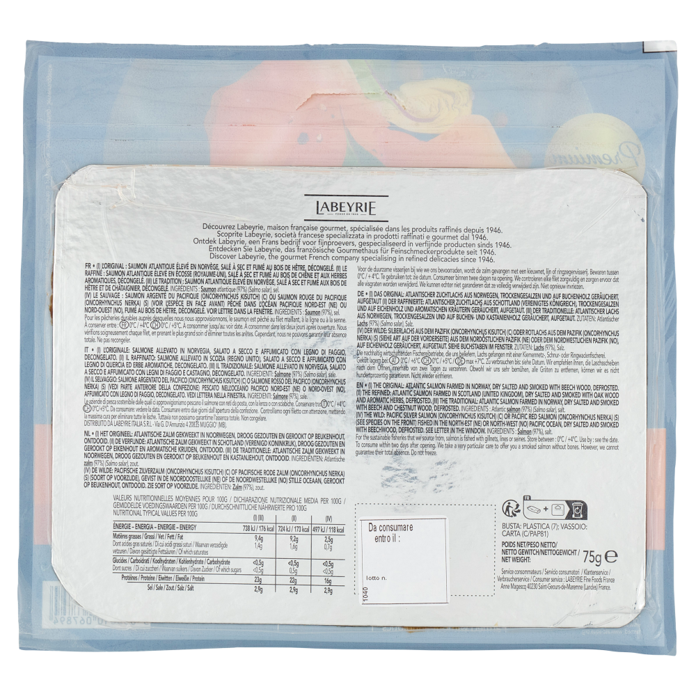 Labeyrie Il Tradizionale Salmone Affumicato 75 g