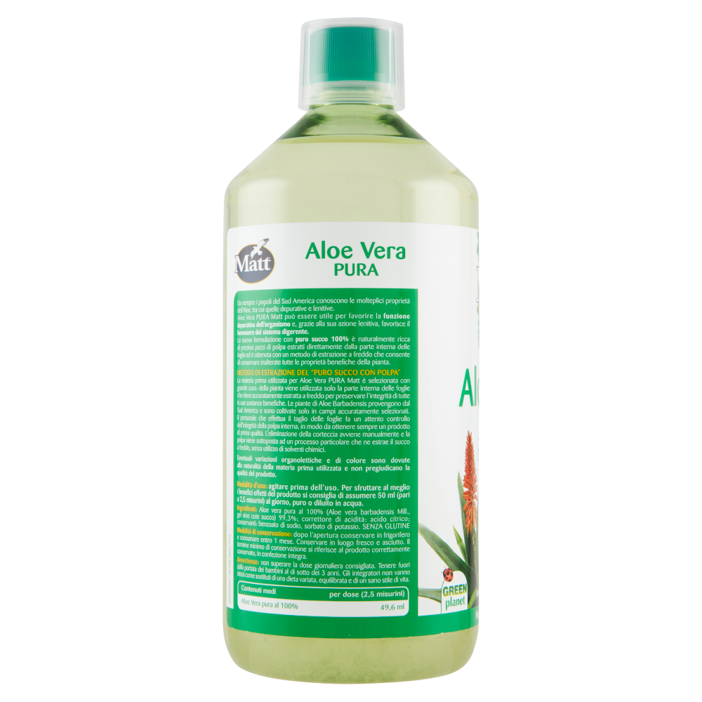 Matt Erboristeria Aloe Vera Pura Depurativo 1000 ml
