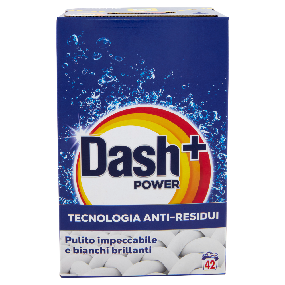 Dash Power Detersivo Lavatrice in Polvere, Tecnologia Anti-Residui, 42 Lavaggi 2100 g