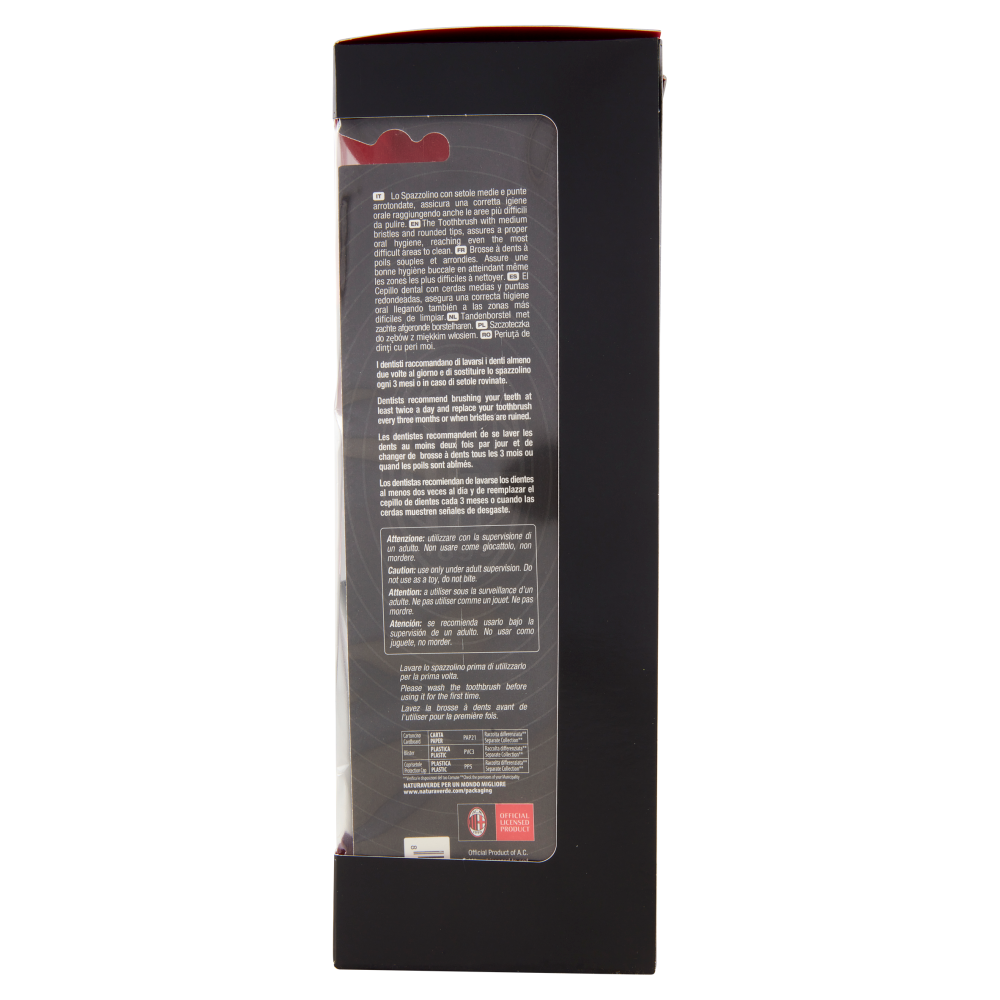 ACM 1899 Dentifricio alla Menta 75 ml, Spazzolino Medio, Bicchiere, Fan Bag