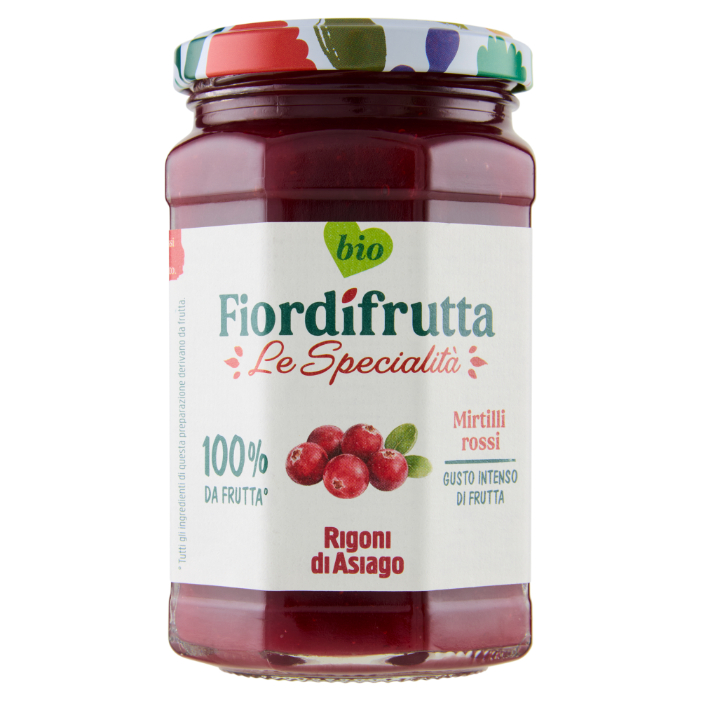 Rigoni di Asiago Fiordifrutta Le Specialit&agrave; bio Mirtilli rossi 330 g