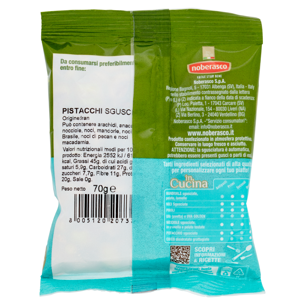 noberasco in Cucina Pistacchi Sgusciati 70 g