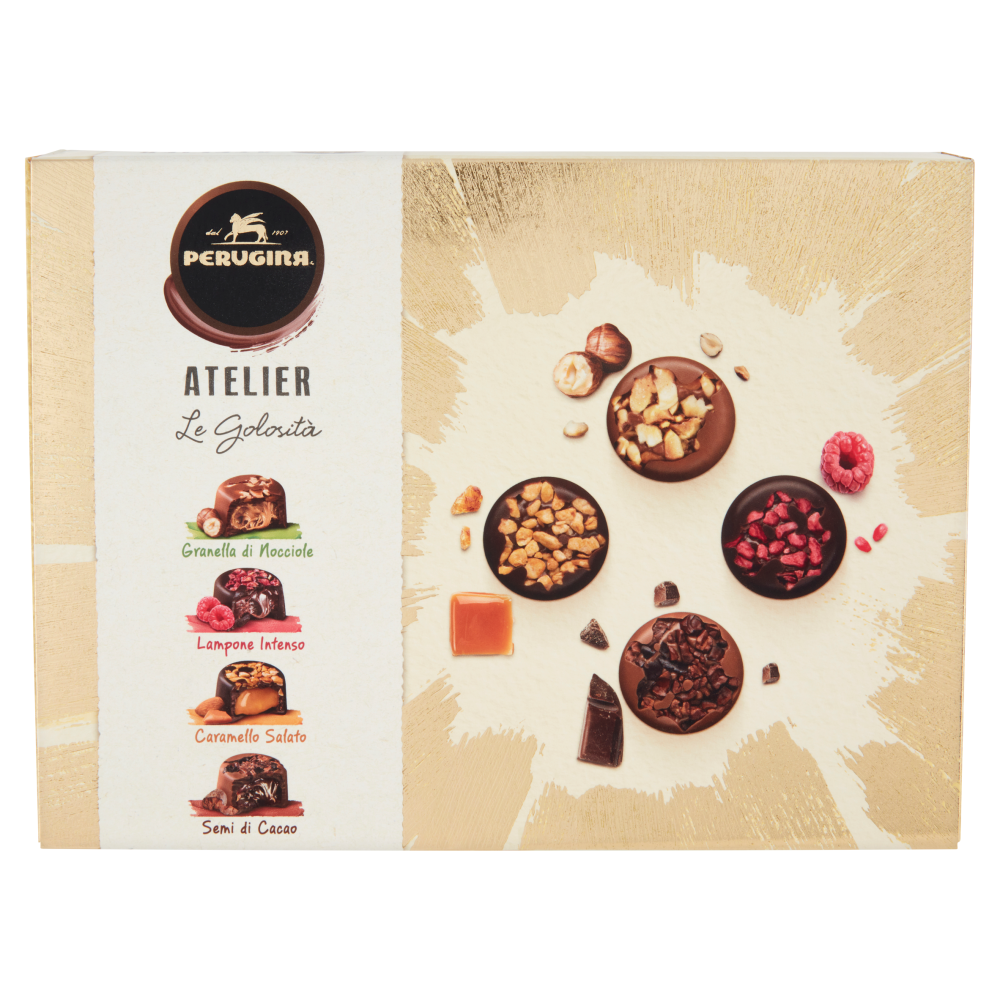 PERUGINA Atelier le Golosità Cioccolatini Assortiti Scatola Regalo Natale 186 g