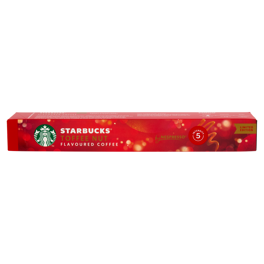 STARBUCKS Toffee Nut by Nespresso Caffè con aroma Caramello e Nocciola 10 Capsule 51g