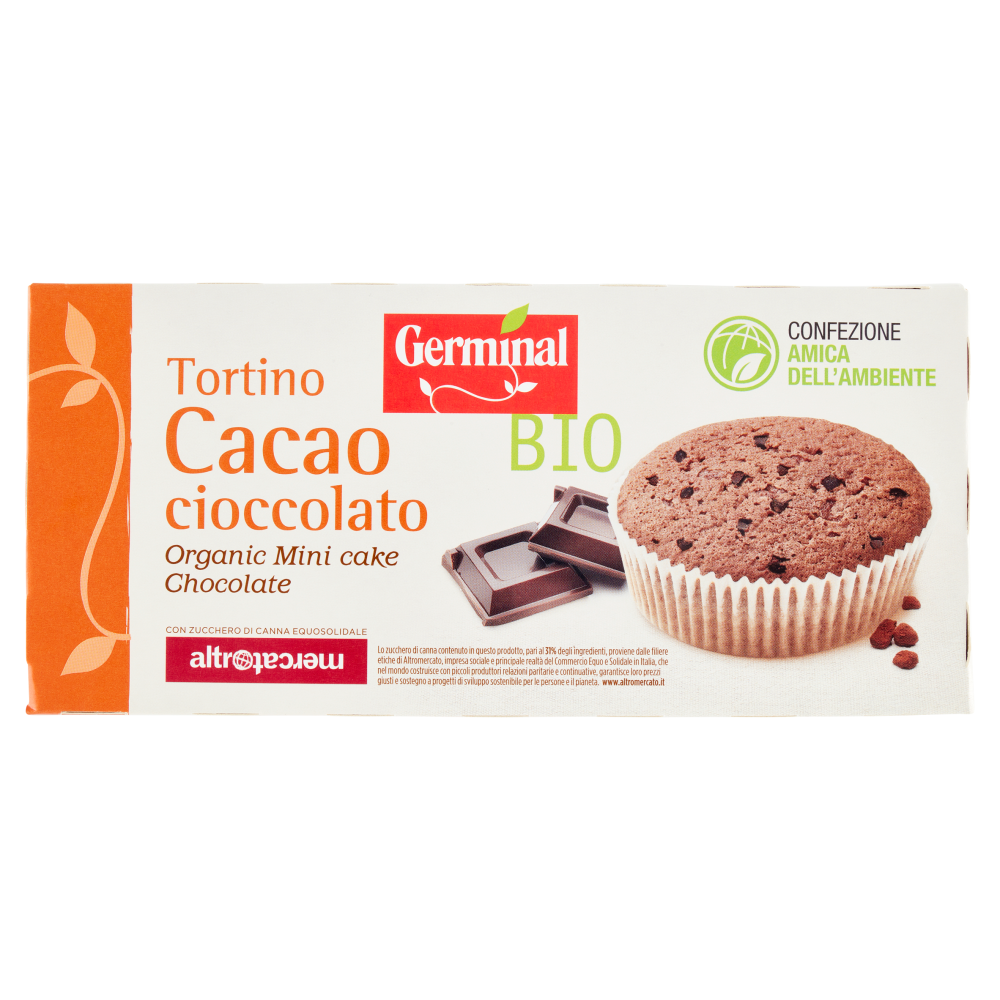 Germinal Bio Tortino Cacao cioccolato 4 x 45 g