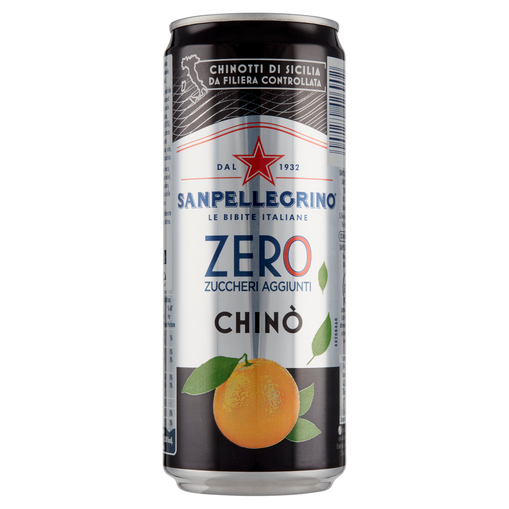 SANPELLEGRINO Chinò Zero Zuccheri Aggiunti, Lattina 33 cl