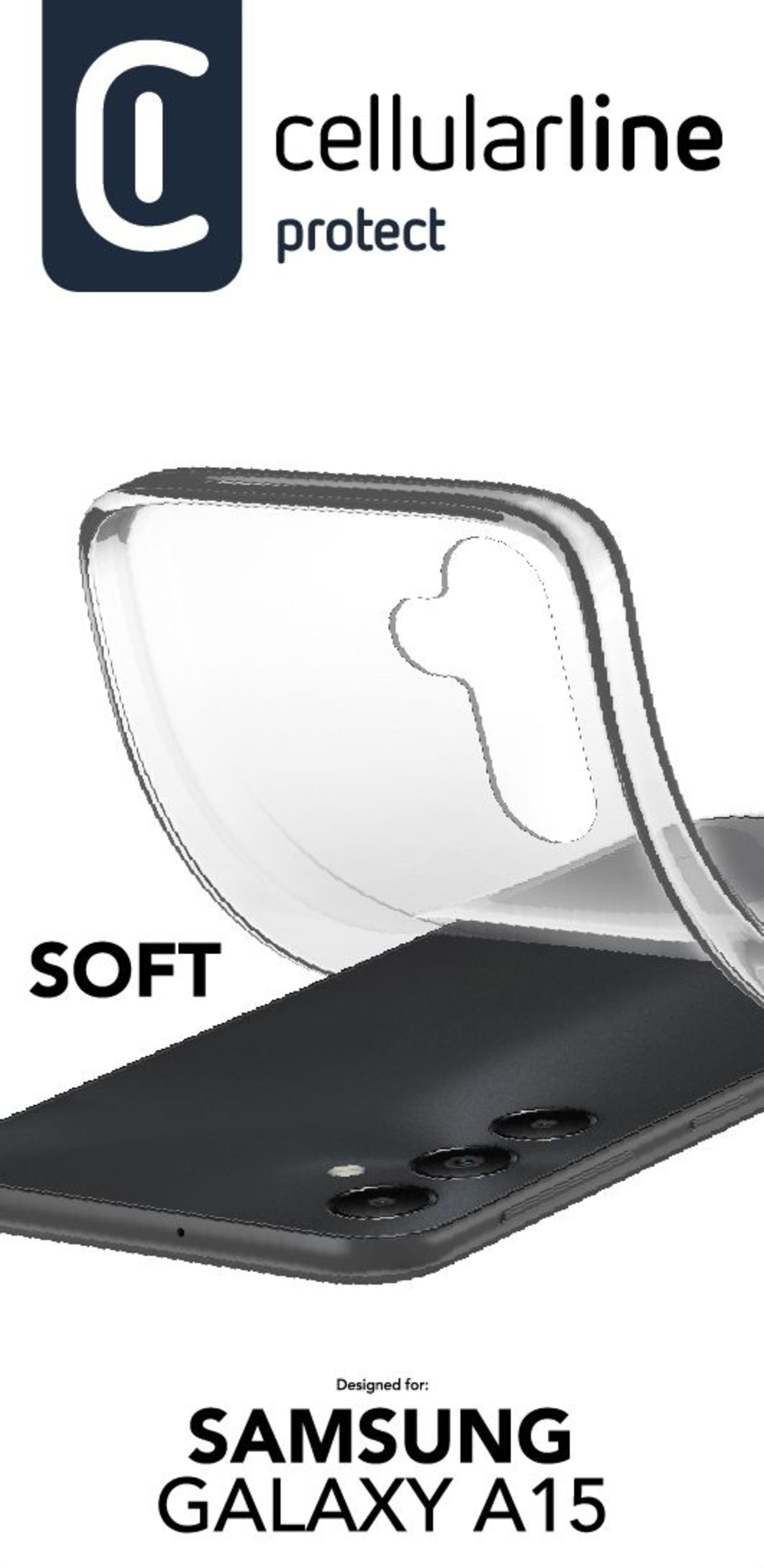 Cellularline Soft - Galaxy A15 Custodia in gomma morbida