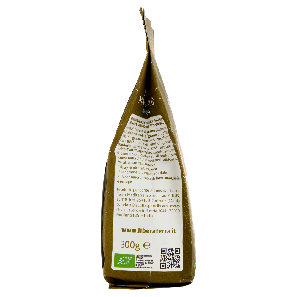 Libera Terra il giusto gusto del grano Frollini Farro e Mandorle Biologici 300 g