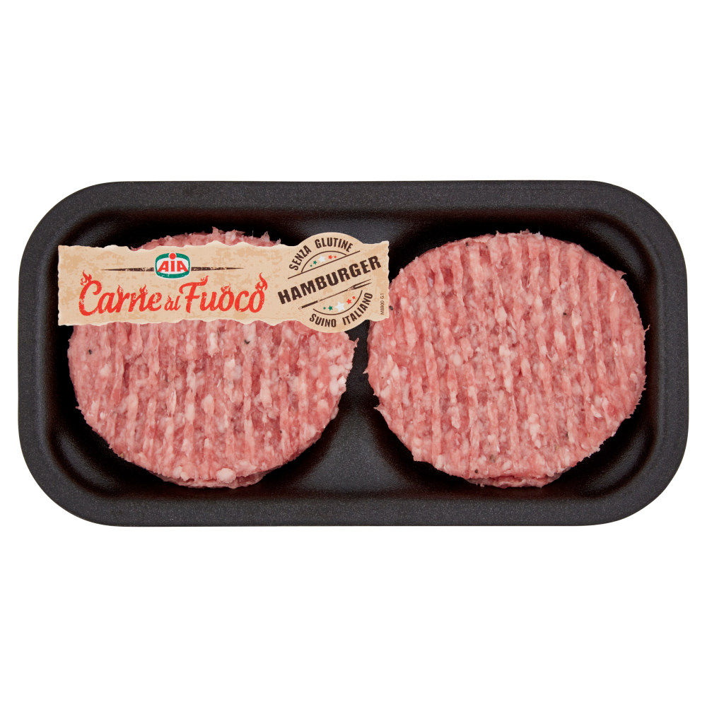 Aia Carne al Fuoco Hamburger di Puro Suino 0,200 kg