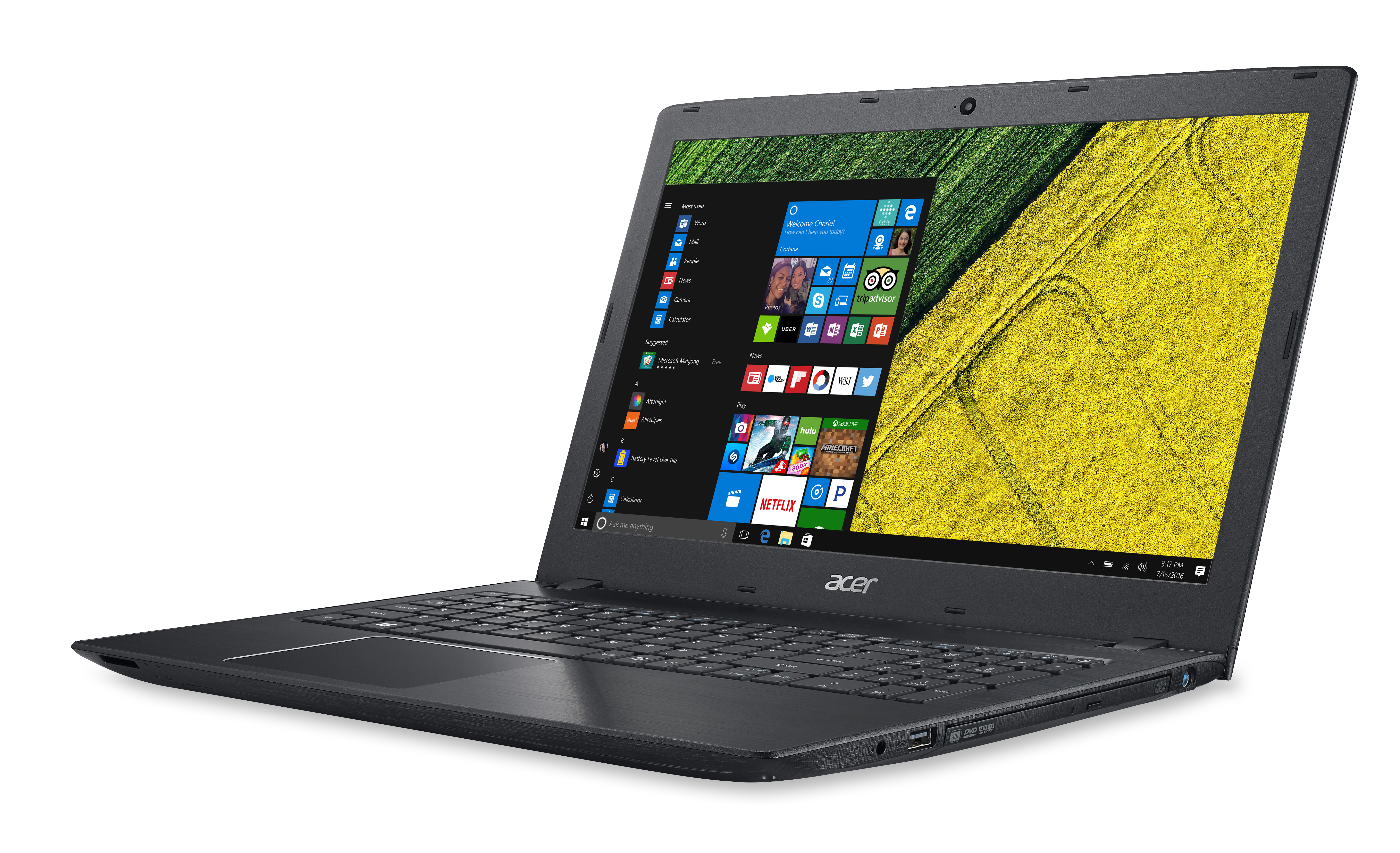 Acer Aspire E E5-553-T17H AMD A10 A10-9600P Computer portatile 39,6 cm (15.6") HD 16 GB DDR4-SDRAM 1 TB HDD Wi-Fi 5 (802.11ac) Windows 10 Home Nero