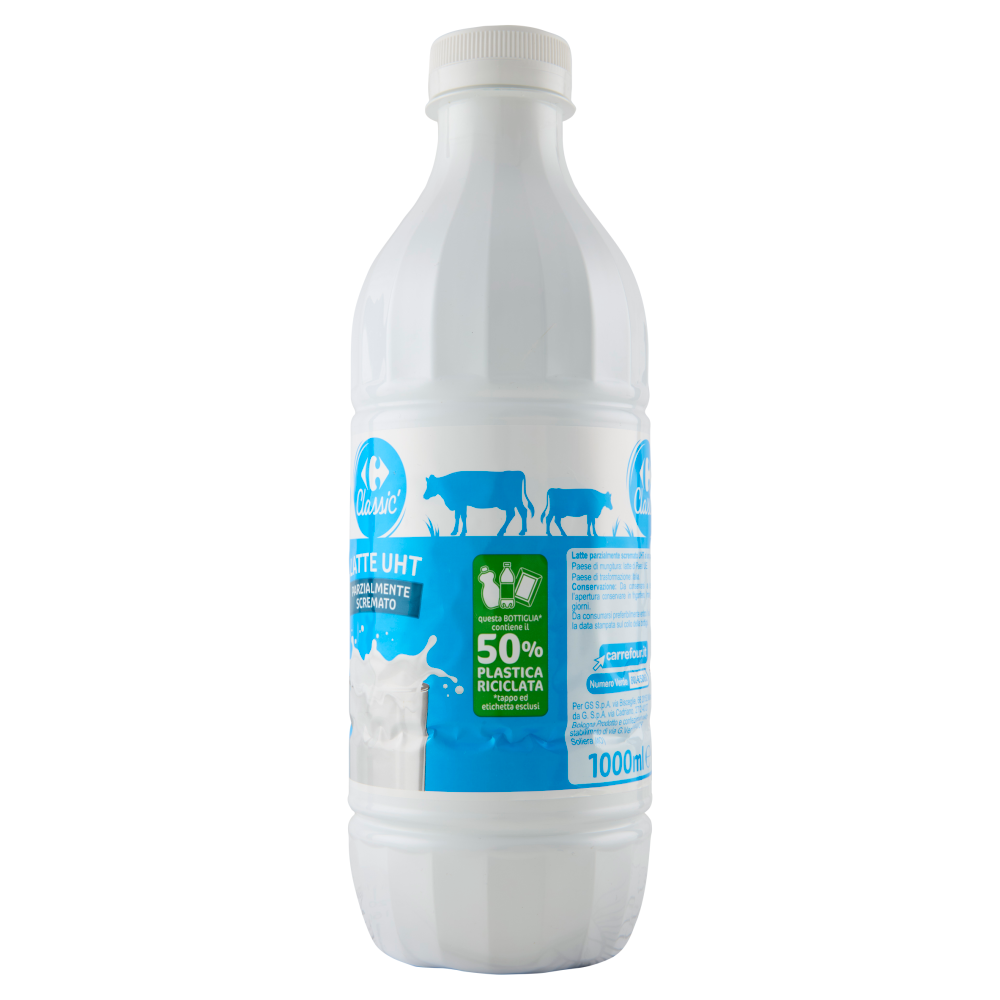 Carrefour Classic Latte UHT Parzialmente Scremato 1000 ml