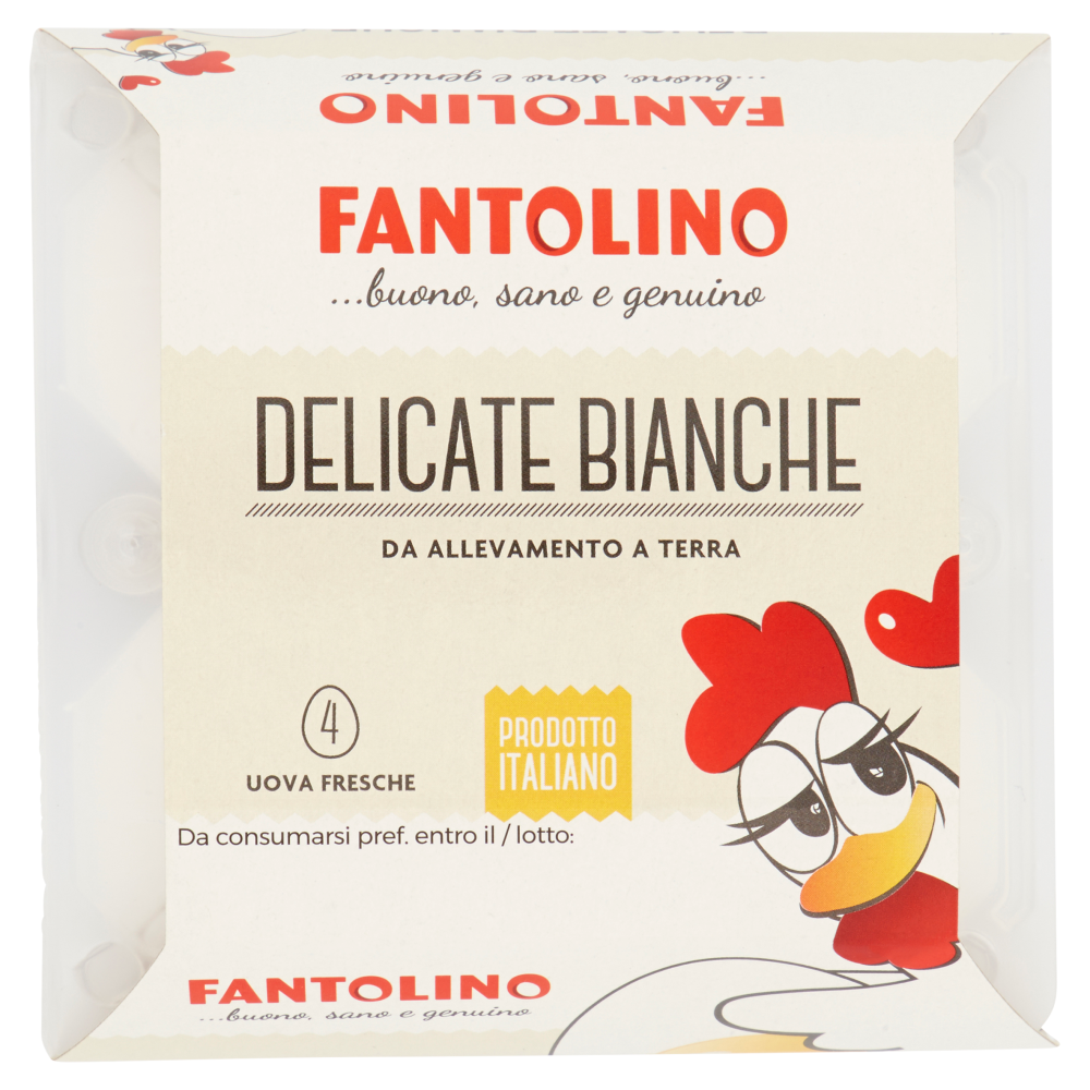 Fantolino Delicate Bianche 4 Uova Fresche da Allevamento a Terra 220 g