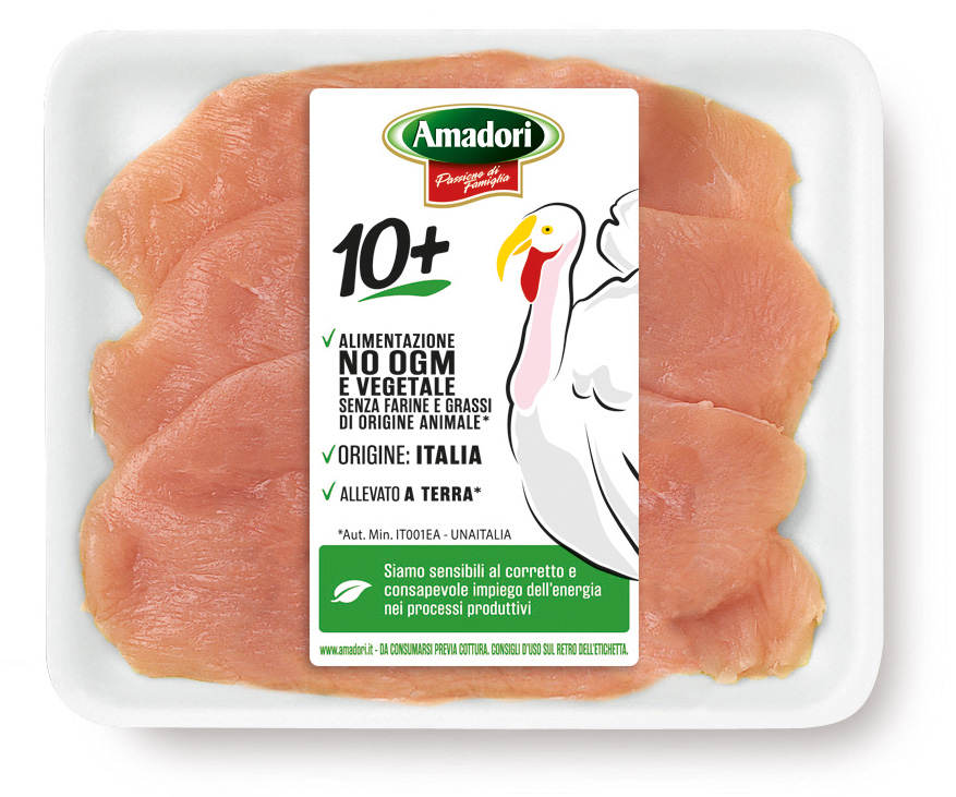 Amadori Qualit&agrave; 10+ Fesa di Tacchino a Fette 