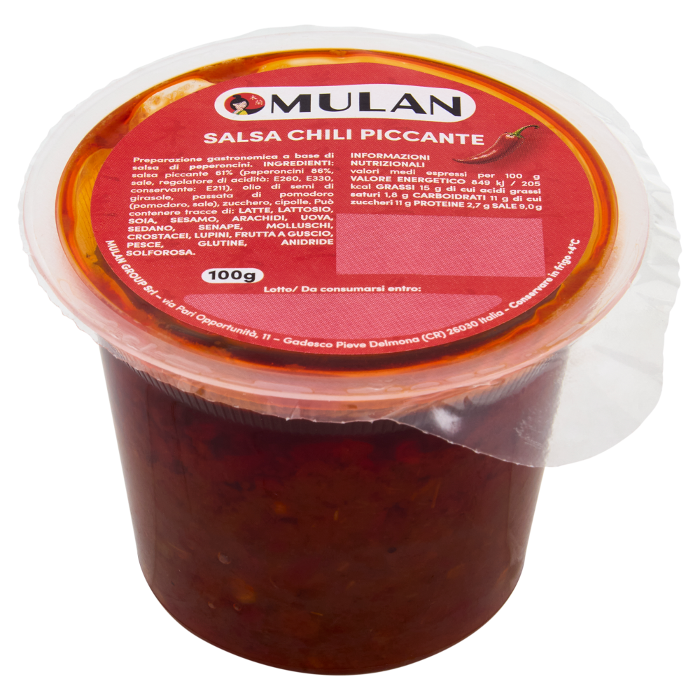 Mulan Salsa Chili Piccante 100 g