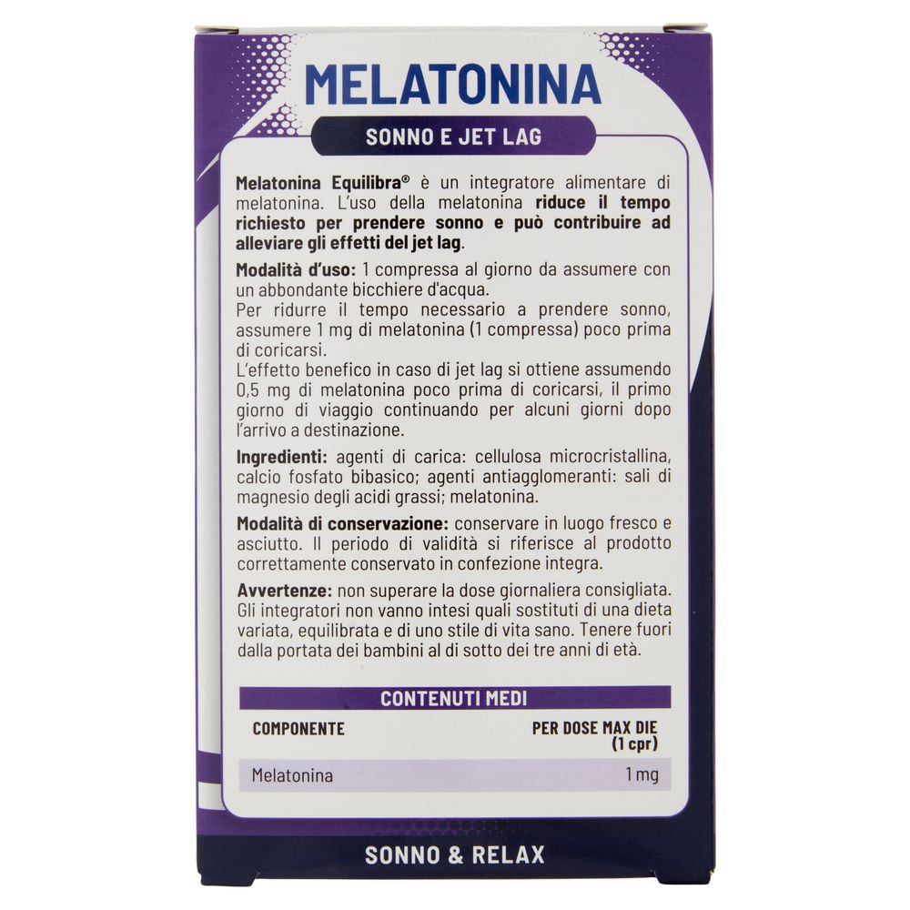 Equilibra Melatonina Sonno e Jet Lag 75 Compresse 9,37 g