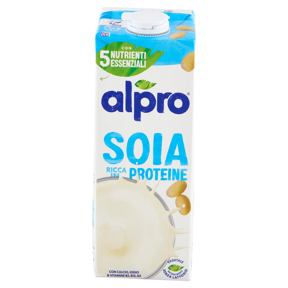 ALPRO Soia Classico, Bevanda alla Soia 100% vegetale con vitamine B2, B12 e D, 1 Litro
