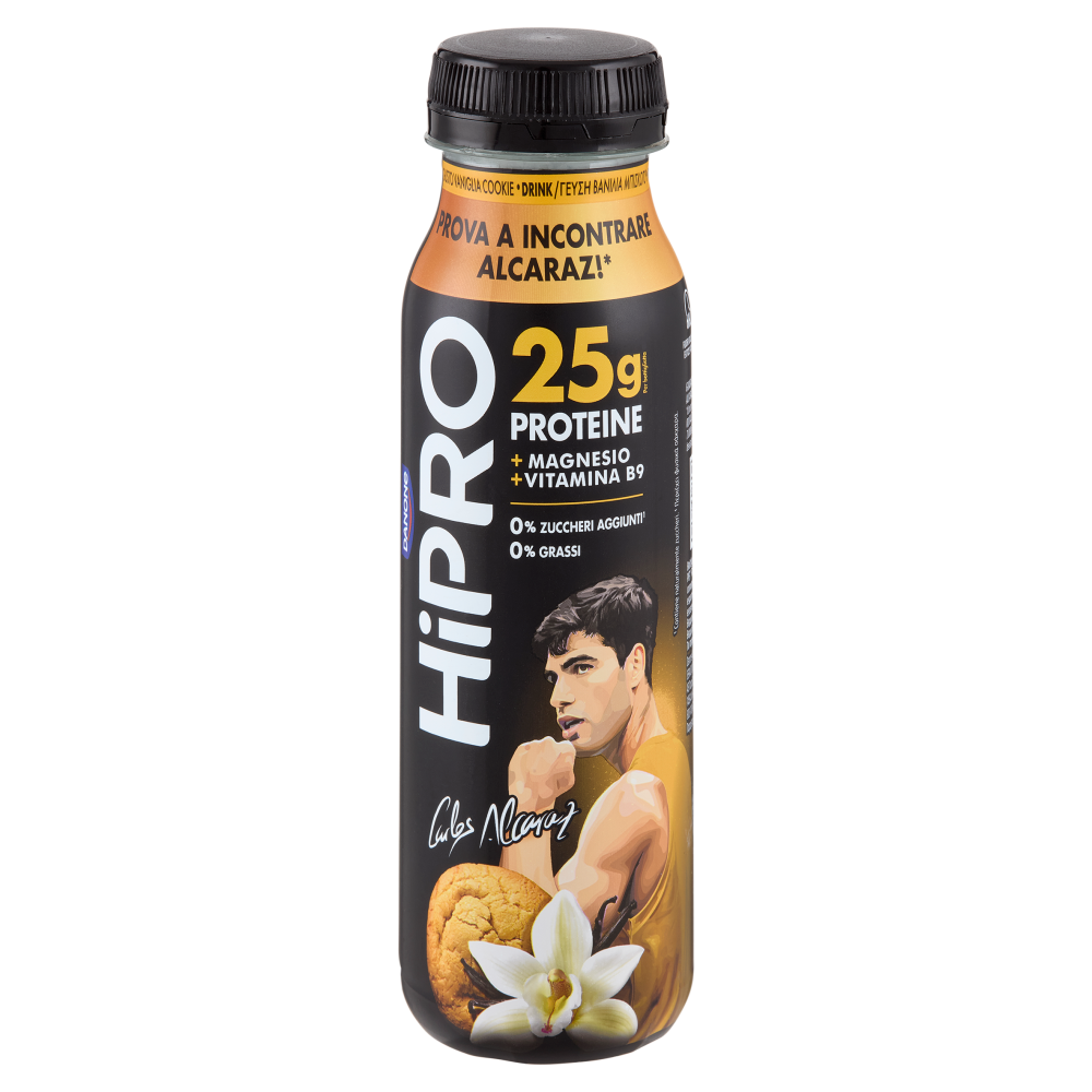 HiPRO Drink Vaniglia Cookie,25g Proteine,0% grassi,con Magnesio&Vit B9, senza lattosio, 300g