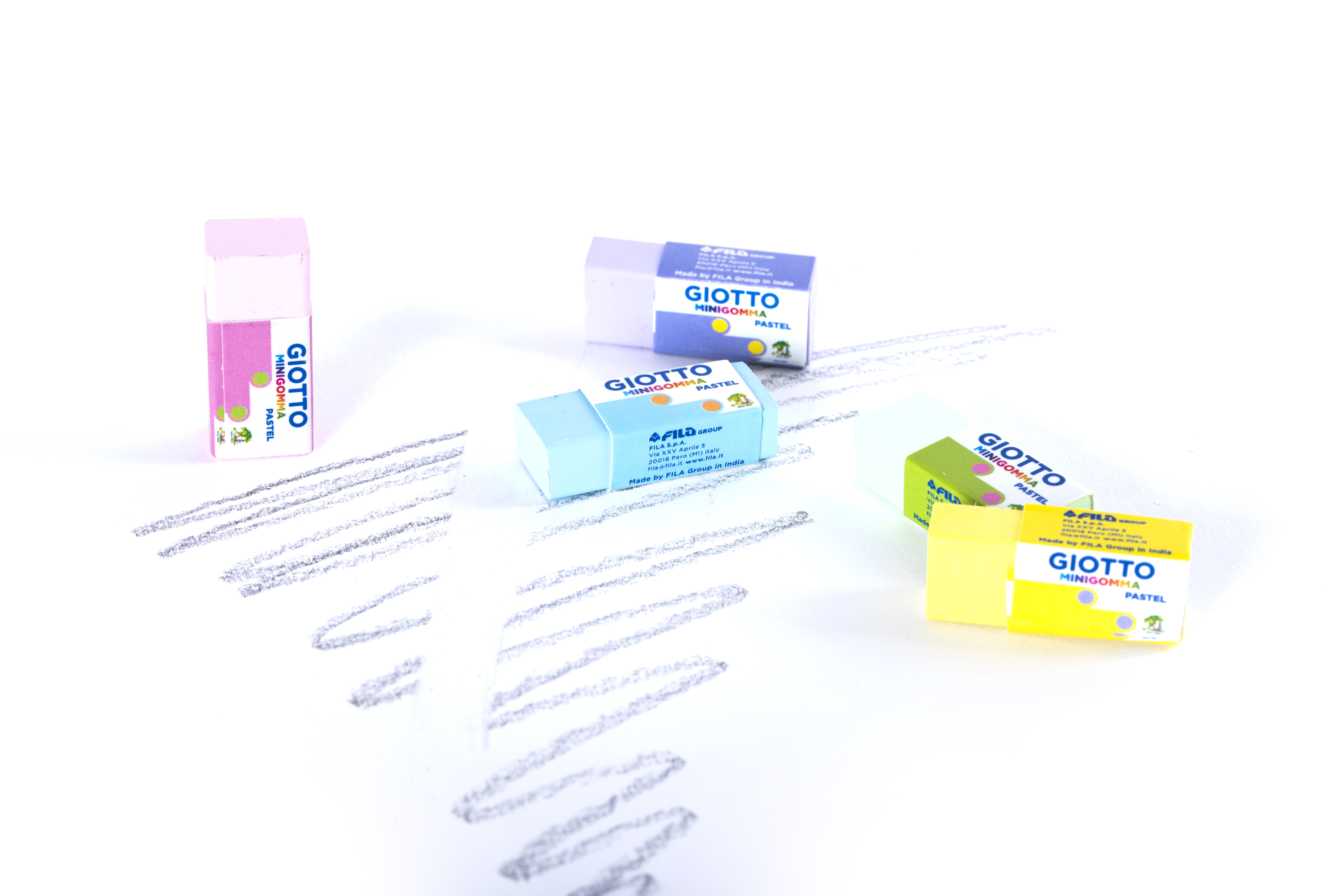Giotto Minigomma Pastel 5 pz