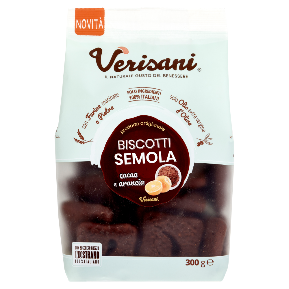 Verisani Biscotti Semola cacao e arancia 300 g
