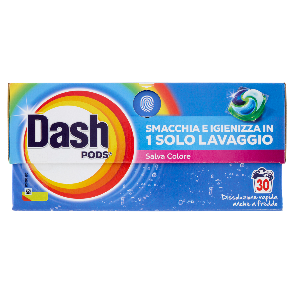 Dash Pods Detersivo Lavatrice in Capsule, Salva Colore, 30 Lavaggi 519 g