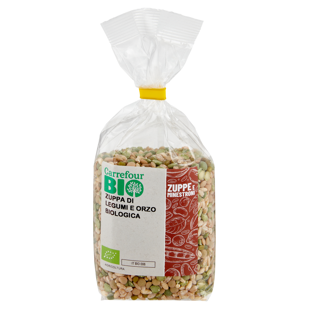 Carrefour Bio Zuppa di Legumi e Orzo Biologica 350 g