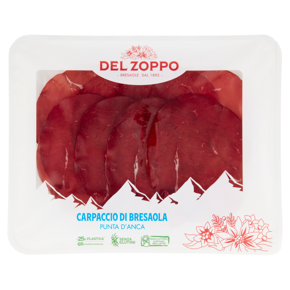 Del Zoppo Carpaccio di Bresaola Punta d'Anca 80 g