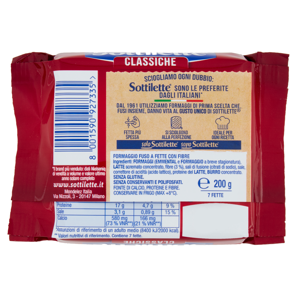 Sottilette Classiche formaggio fuso a fette - 200g