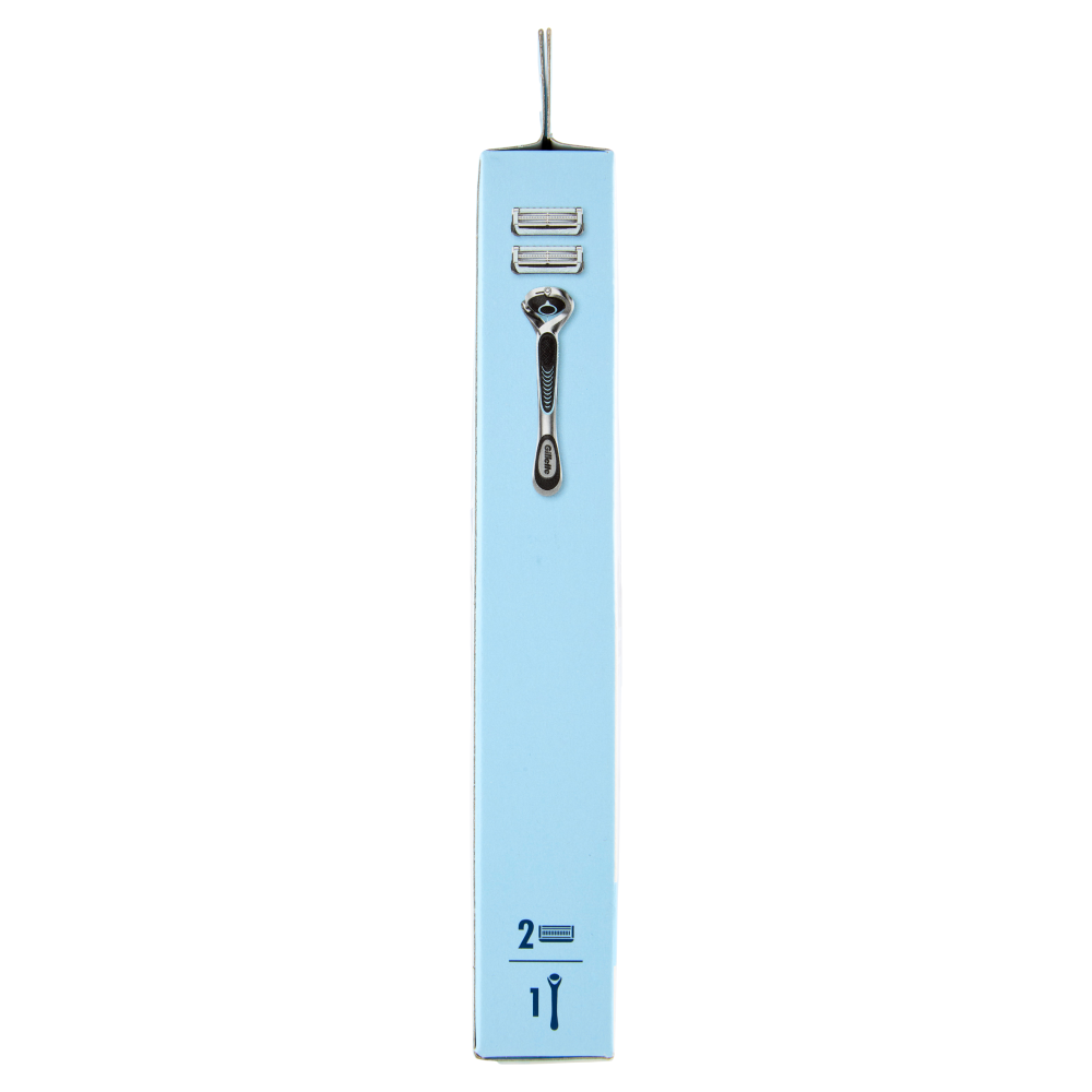 Gillette Skinguard Sensitive Rasoio da Uomo, 1 Manico + 2 Lamette