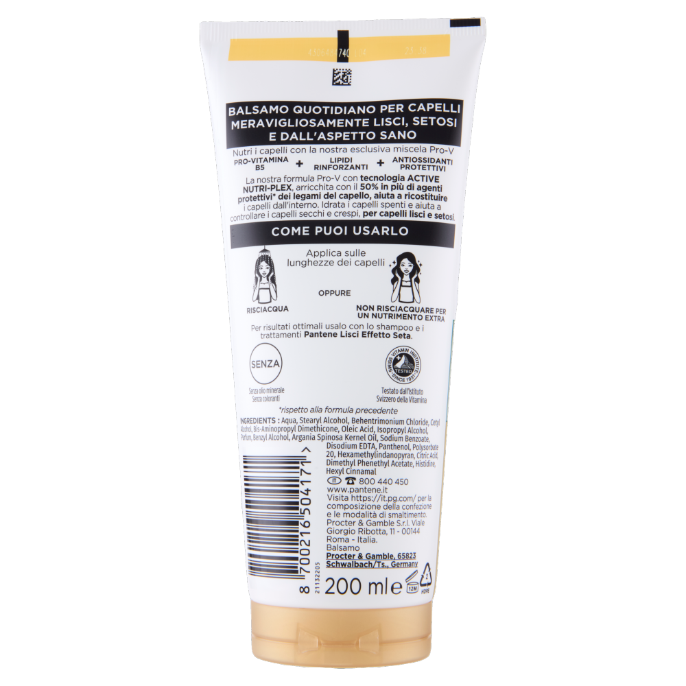 Pantene Pro-V Lisci Effetto Seta Balsamo Active Nutri-Plex 200 ml