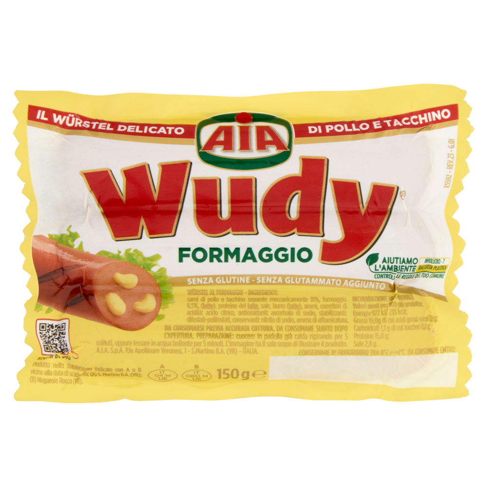 Aia Wudy Formaggio 150 g