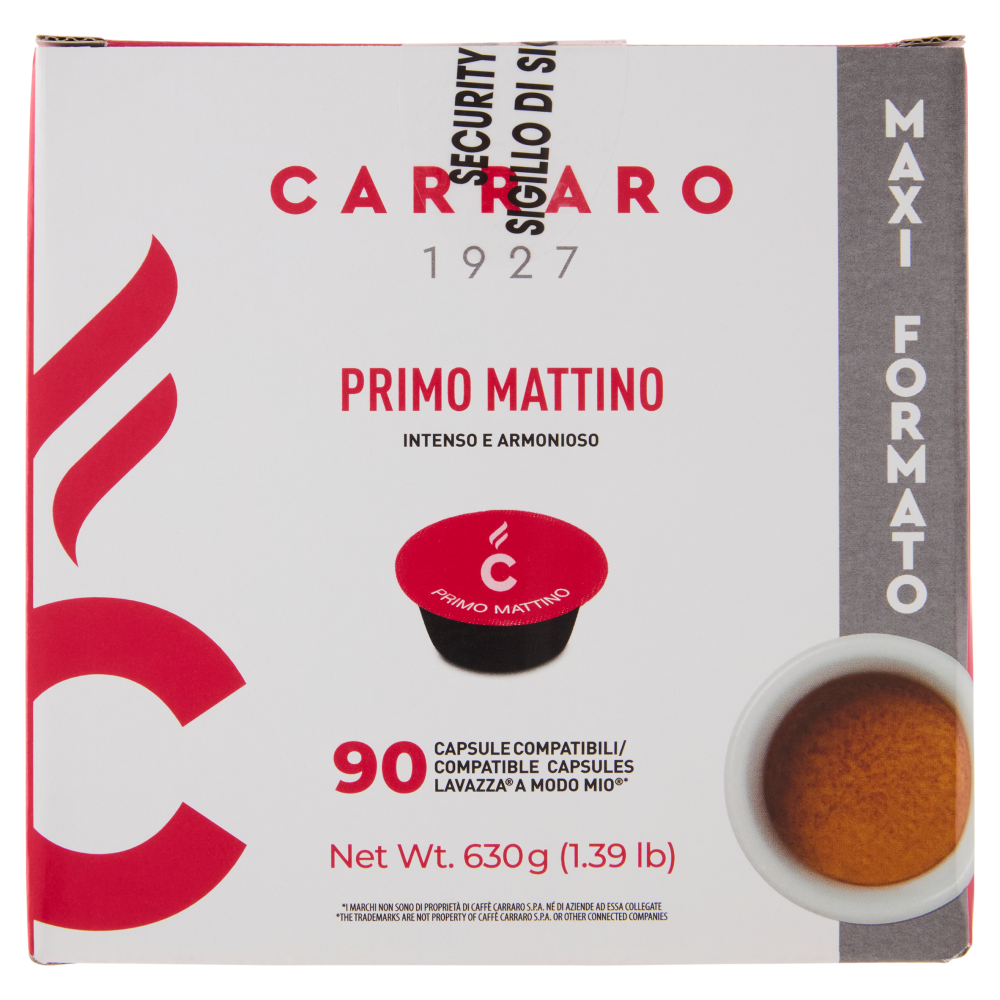 Carraro Primo Mattino Capsule Compatibili Lavazza* A Modo Mio* 90 x 7 g
