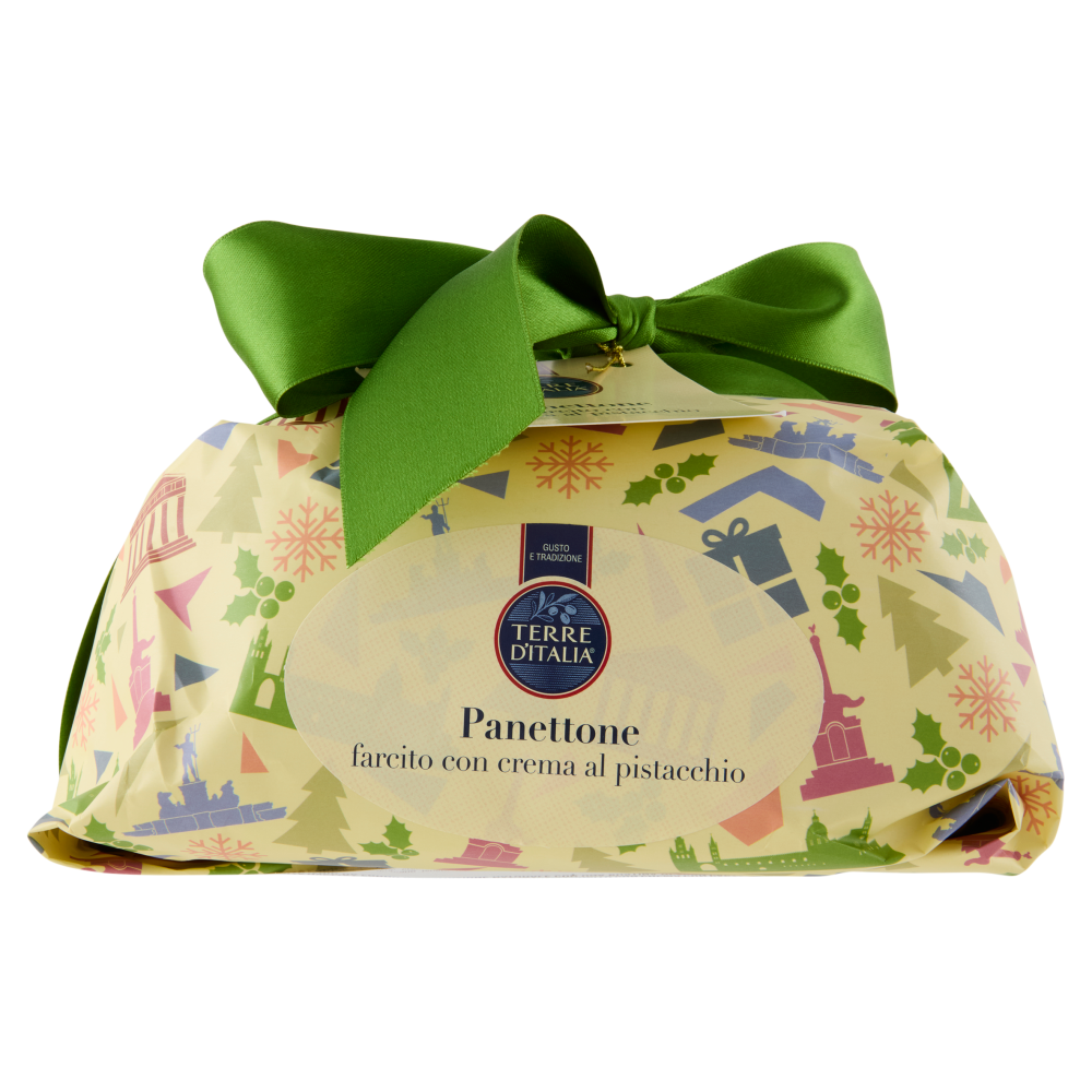 Terre d'Italia Panettone farcito con crema al pistacchio 750 g