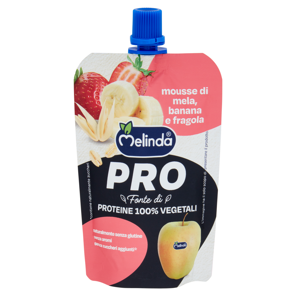 Melinda Pro mousse di mela, banana e fragola 100 g
