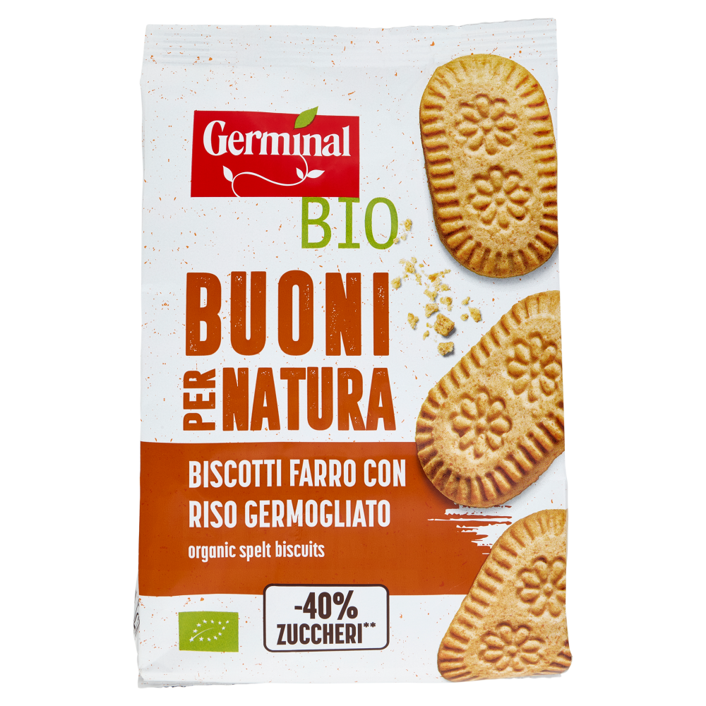 Germinal Bio Buoni per Natura Biscotti Farro con Riso Germogliato 300 g