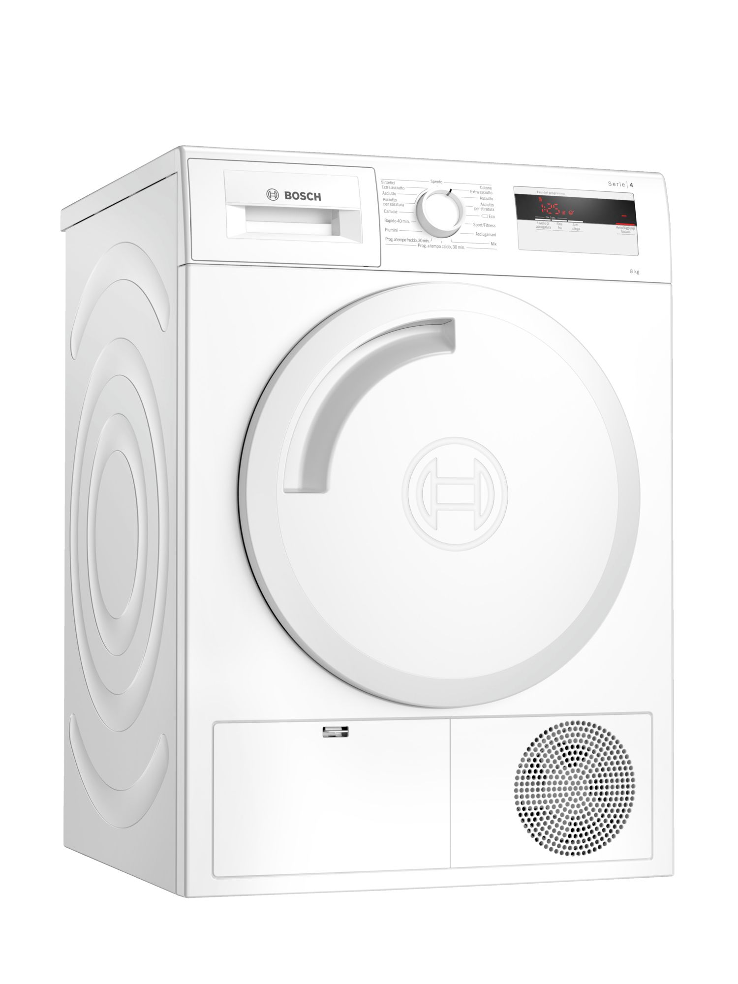 Bosch Serie 4 WTH83008II Asciugatrice a pompa di calore 8 kg Bianco