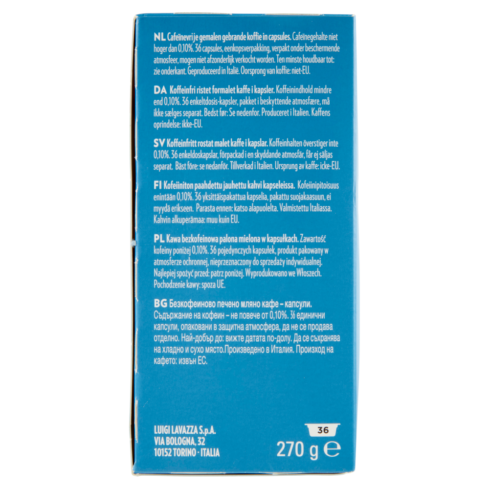 Lavazza A Modo Mio Dek 36 Capsule 270 g