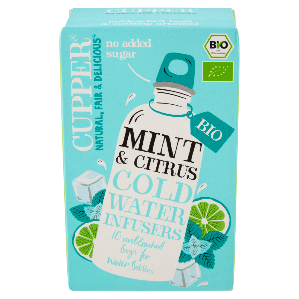 CUPPER Infuso a freddo Biologico di Menta e Limone 10 bustine