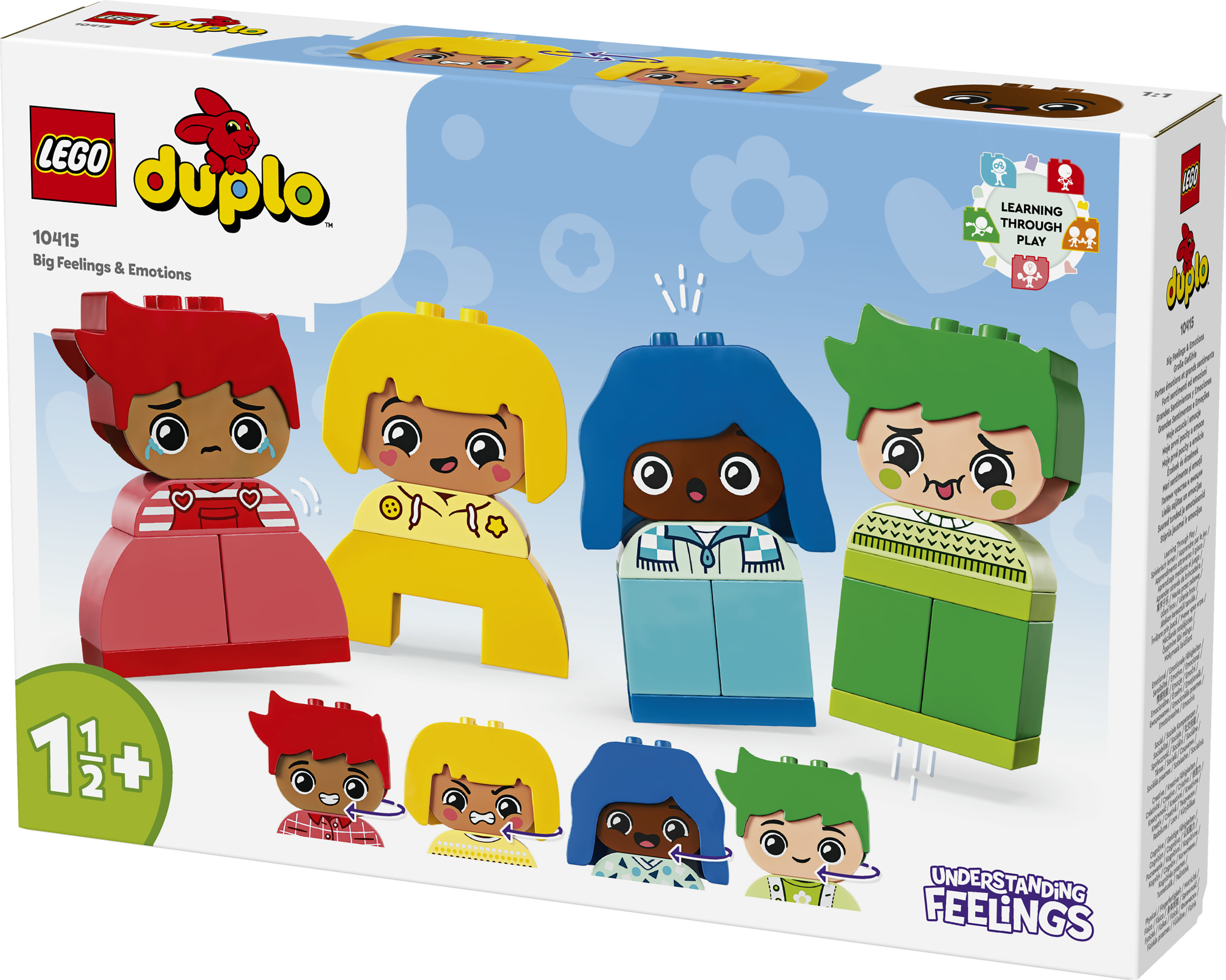 LEGO DUPLO 10415 Forti Sentimenti ed Emozioni, Giochi per Bambini da 1.5 Anni Impilabili con 23 Mattoncini e 4 Personaggi