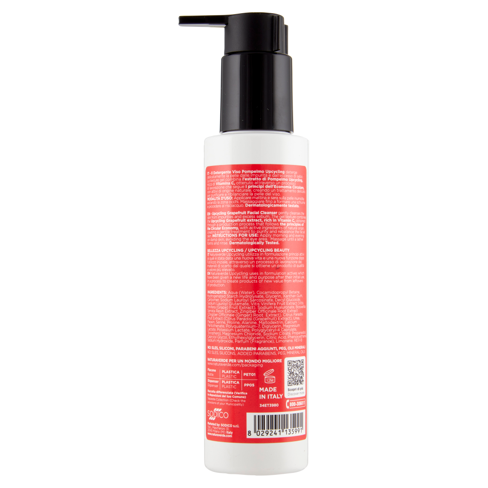 Naturaverde Upcycling pompelmo Detergente Gel Purificante 150 ml