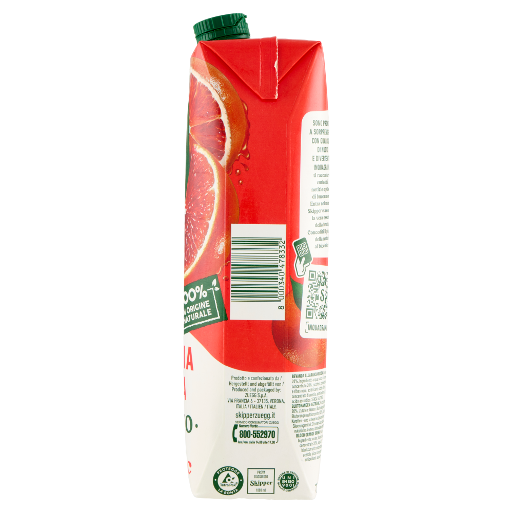 Zuegg Skipper Arancia Rossa Intenso 1000 ml